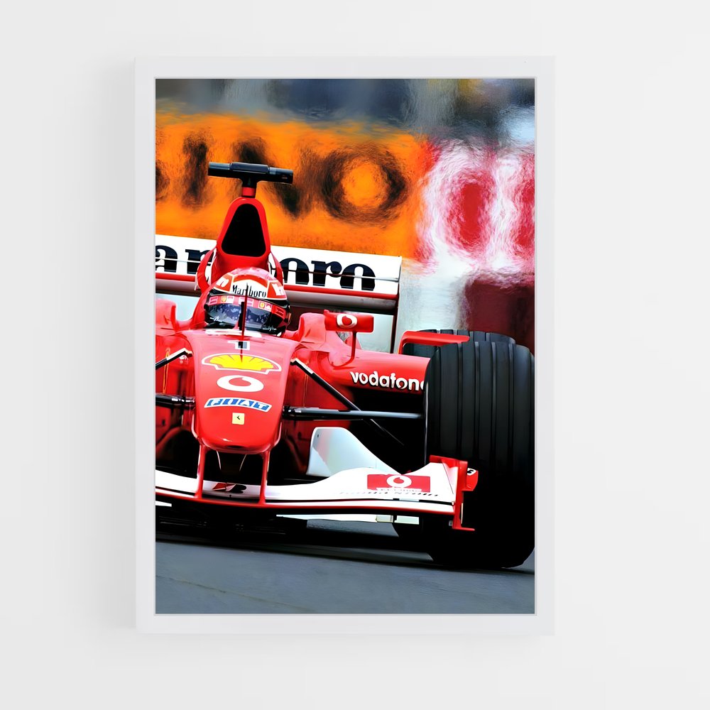 Poster La Piste Rougissante – affiche Voitures de Formule 1 (vue 3)